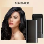 Compact black hair color stick for gray coverage in hand