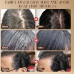Black hair color stick showing smooth application on hair