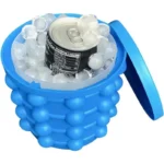 Flexible silicone ice cube mold showing easy ice release