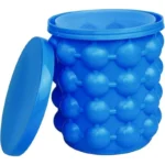 Soft silicone mold filled with water for freezing ice cubes