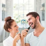 X3 Sonic Toothbrush in use demonstrating timer