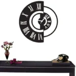 3D DIY wooden wall clock displaying modern numbers on MDF surface