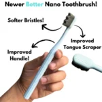 Ergonomic handle of ORAL MAX nano toothbrush close-up