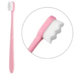 Pink ORAL MAX nano toothbrush angled view