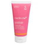 Close-up of Medicube collagen night mask texture on skin