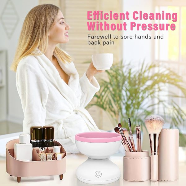 makeup-brush-cleaner-machine-electric-makeup-brush-cleanerrandom-color-8_1730534833.jpg Electric Makeup Brush Cleaner Machine | Automatic USB Rechargeable Brush Washer | Gentle Silicone Cleaning - Image 1