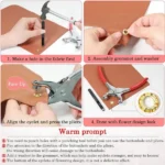 Metal Hand Press Tich Button Fixer Machine with 25 Snap Buttons | Durable & Easy-to-Use DIY Tool - Image 2