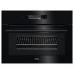 AEG KMK868000B 60cm Built In Combi Microwave For Tall Housing – BLACK