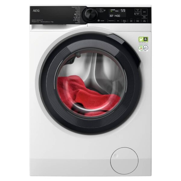 AEG LFR84946UC 9kg Series 8000 PowerCare Universal Dose Washing Machine 1400rpm – WHITE