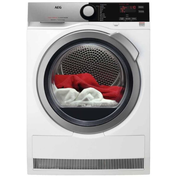 AEG T7DEE835R – EX DISPLAY 8kg Heat Pump Condenser Dryer – WHITE