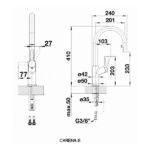 Blanco CARENA-S PEARL GREY Carena-S Single Lever Pull-Out Spray Tap 521367 – PEARL GREY - Image 2