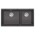 Blanco SUBLINE 480-320-U LH ROCK GREY Silgranit 1.5 Bowl Undermount Sink 523585 – ROCK GREY