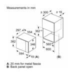 Bosch BFL523MB0B 60cm Series 4 Built In Microwave For Wall Unit – BLACK - Image 2