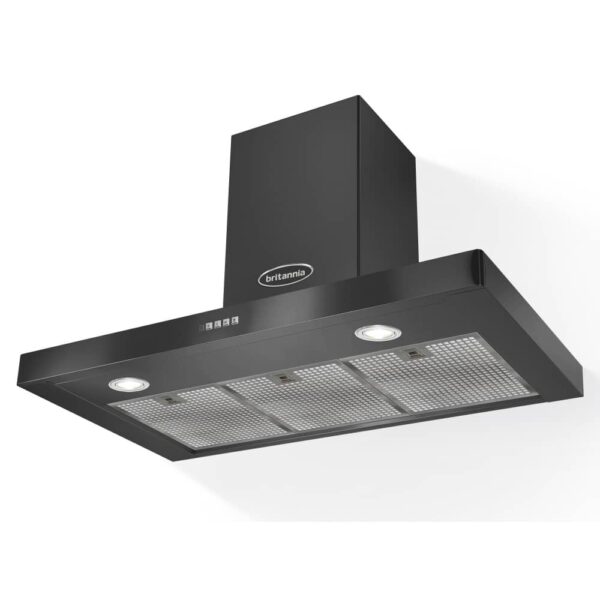 Britannia POETICO-90-BLK Poetico 90cm Chimney Hood – BLACK