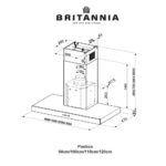 Britannia POETICO-90-BLK Poetico 90cm Chimney Hood – BLACK - Image 2