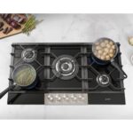 Caple C789G 87cm 5 Burner Gas On Glass Hob – BLACK - Image 2