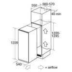 CDA FW582 122cm Integrated In Column Freezer - Image 3