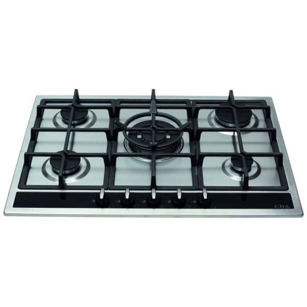 CDA HG7350SS 70cm 5 Burner Gas Hob – STAINLESS STEEL