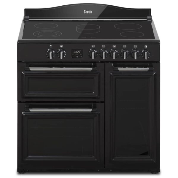 Creda C90RCCTBL 90cm Traditional Electric Ceramic Range Cooker – BLACK