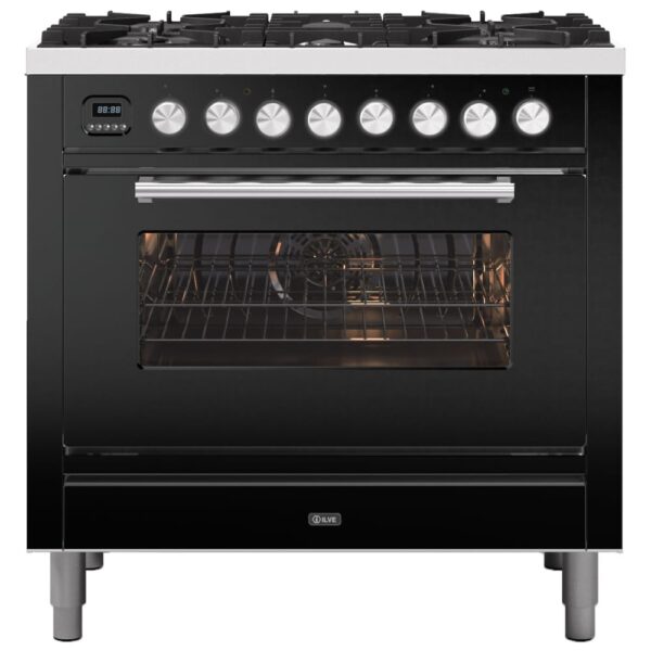 Ilve P096WE3MG 90cm Roma Dual Fuel Single Oven Range Cooker – GRAPHITE