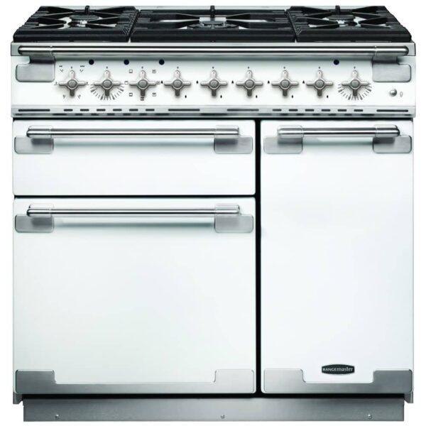Rangemaster ELS90DFFWH Elise 90cm Dual Fuel Range Cooker 108480 – WHITE