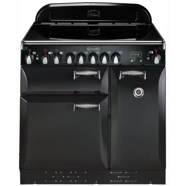 Rangemaster ELAS90ECBL/ Elan 90cm Ceramic Range Cooker 75200 – BLACK