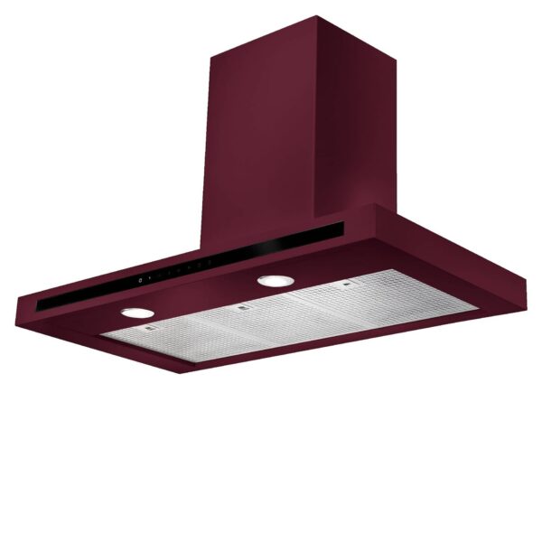 Rangemaster HLTHDS90CY 90cm Hi Lite Flat Chimney Hood – CRANBERRY