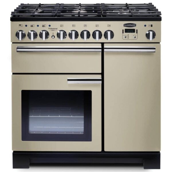 Rangemaster PDL90DFFCR/C Professional Deluxe 90cm Dual Fuel Range Cooker 97610 – CREAM