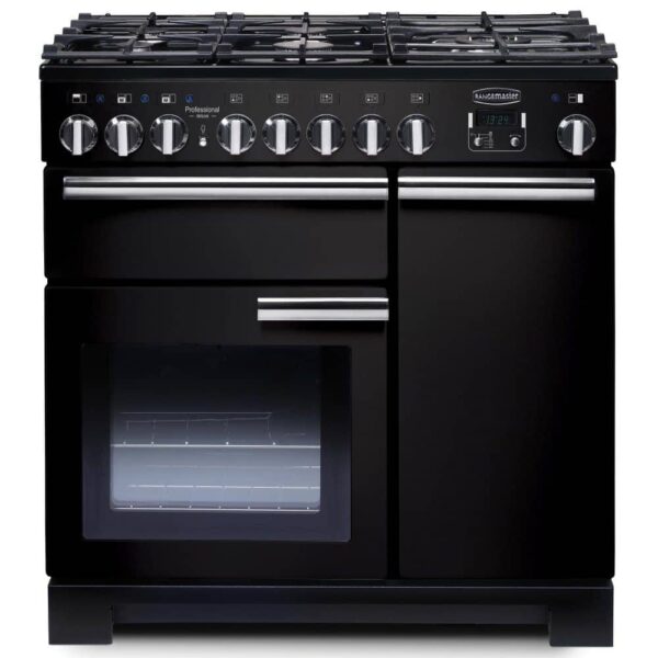 Rangemaster PDL90DFFGB/C Professional Deluxe 90cm Dual Fuel Range Cooker 97600 – BLACK