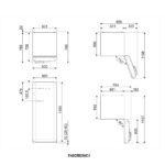 Smeg FAB28RDMC3 60cm Retro Refrigerator Right Hand Hinge – MONDRIAN - Image 5