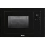 Smeg FMI120N2 Linea Built In Microwave & Grill For Wall Unit – BLACK