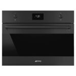 Smeg SO4301M0N Classic Built In Microwave & Grill For Tall Housing – MATTE BLACK