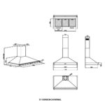 Stoves S1100RICHCHIMRAILANT 110cm Chimney Hood With Rail – ANTHRACITE GREY - Image 2