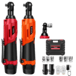 DayPlus 200NM 3/8" Cordless Ratchet Wrench 12V with 2 Batteries & 7 Sockets