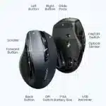 UGREEN Wireless Mouse Bluetooth5.0 Mouse Ergonomic 4000DPI 6 Mute Buttons Mouse For MacBook Tablet Laptops Computer PC 2.4G Mice - Image 6