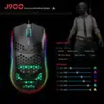 HXSJ J900 USB Wired Gaming Mouse RGB Gaming Mouse with Six Adjustable DPI Ergonomic Design for Desktop Laptop PC Computer Office - Image 4