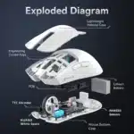 Attack Shark X11 Wireless Mouse,Tri-Mode Connection 2.4GHz/Wired/Bluetooth PAW3311 22000DPI 400IPS RGB PC Gaming Mouse - Image 5