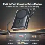 TUODES 22.5W 10000mAh Power Bank Wireless Magnetic Fast Charging Foldable Stand External Battery For iPhone 16 15 For Magsafe - Image 2