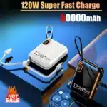 120W 50000mAh Power Bank Portable High Capacity Cable Two-way Fast Charging Mini 2in1 Wire Powerbank for iPhone Samsung ﻿Xiaomi - Image 3