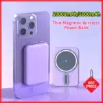 10000/5000mAh Mini Thin Magnetic Wireless Power Bank Fast Charging Portable External Battery for Magsafe for IPhone 15 14 13 12