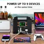 Howeasy 300W Portable Power Station, 236Wh Solar Generator (Without Solar Panel), Pure Sine Wave 110V Ac Socket, Spare Lithium Battery, Led Light/Dc/Usb/Qc3.0 for Camping Style Use - Image 6