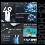 Attack Shark X3 Bluetooth Mouse,PixArt PAW3395,26000dpi,2.4g Wireless Tri-Mode Connection,Lightweight Macro Gaming Mouse - Image 2