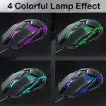 USB Wired Mouse RGB Lighting Effect Mouse Gaming Mouse 6 Keys 3600 DPI Ergonomic Mice Plug and Play For Windows Mac OS Laptop - Image 5