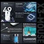 Attack Shark X3pro X3 Wireless Mouse, Macro Gaming Mouse,Lightweight Mouse,PixArt PAW3395 650IPS 26000dpi,Mouse for pad/pc/mac - Image 6