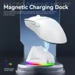 X2 RGB Wireless Mouse,Tri-Mode Connection,Magnetic Charging Base ,PixArt PAW3311, Macro Gaming Mouse - Image 3