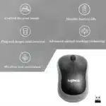 Logitech M185 Wireless Mouse 1000DPI 2.4Ghz Optical Ergonomic Design Desktop Office Gaming Mini Portable Energy-saving Mouse - Image 3