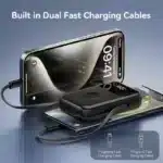 ‌KUULAA 10000mAh Power Bank with Cable for iPhone 16/15/14 Samsung Xiaomi Huawei Portable Charger 22.5W Fast Charging PowerBank - Image 3