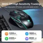USB Wired Mouse RGB Lighting Effect Mouse Gaming Mouse 6 Keys 3600 DPI Ergonomic Mice Plug and Play For Windows Mac OS Laptop - Image 2