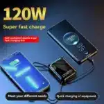 120W 50000mAh Power Bank Portable High Capacity Cable Two-way Fast Charging Mini 2in1 Wire Powerbank for iPhone Samsung ﻿Xiaomi - Image 4
