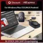 USB Mouse Jiggler with Button Adjustable Mouse Mover Wired Wireless Mouse Compatible for Computer Awakening for Keeps PC Active